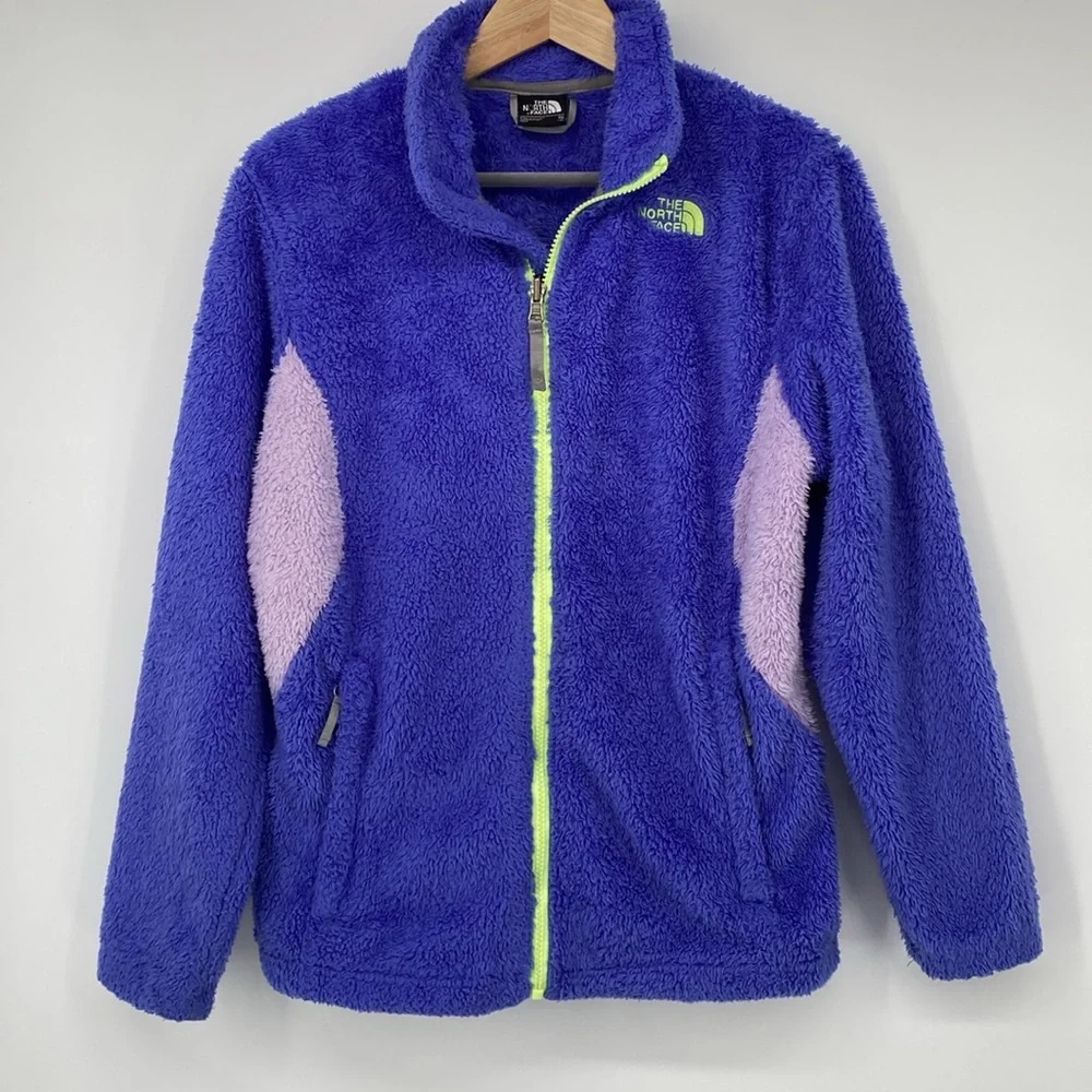 The North Face Girls Fuzzy Teddy Bear Full Zip Jacket Coat‎ Size XL (18)